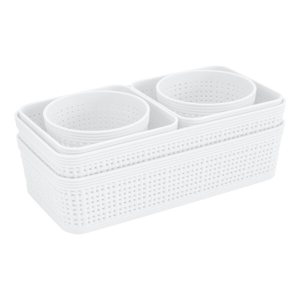 Simplify Plastic, Grey, 5.12 in W, 9.84 in D, 9.84 in L 30005-WHITE - main